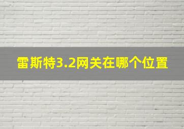 雷斯特3.2网关在哪个位置