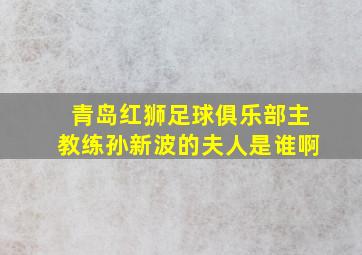 青岛红狮足球俱乐部主教练孙新波的夫人是谁啊