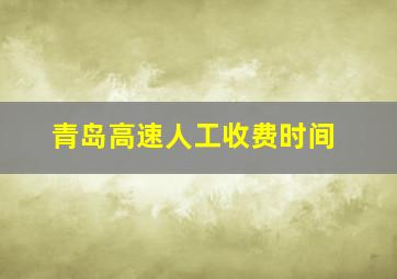 青岛高速人工收费时间