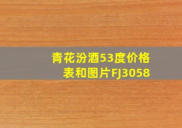 青花汾酒53度价格表和图片FJ3058