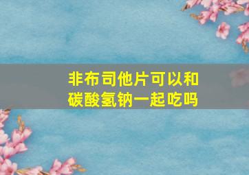 非布司他片可以和碳酸氢钠一起吃吗