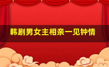 韩剧男女主相亲一见钟情