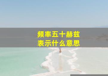 频率五十赫兹表示什么意思