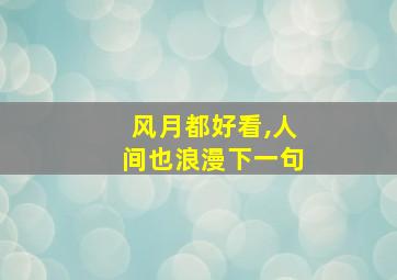 风月都好看,人间也浪漫下一句