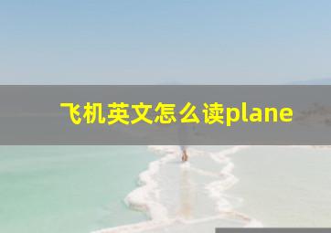 飞机英文怎么读plane