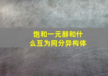 饱和一元醇和什么互为同分异构体