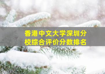 香港中文大学深圳分校综合评价分数排名