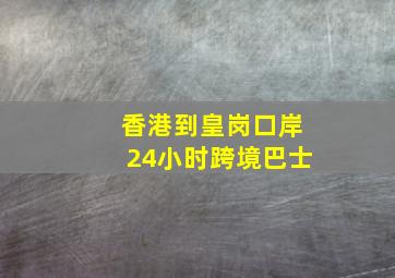 香港到皇岗口岸24小时跨境巴士