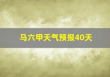 马六甲天气预报40天