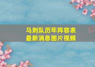 马刺队历年阵容表最新消息图片视频