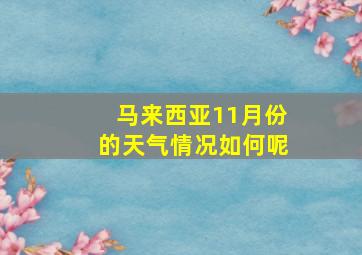 马来西亚11月份的天气情况如何呢