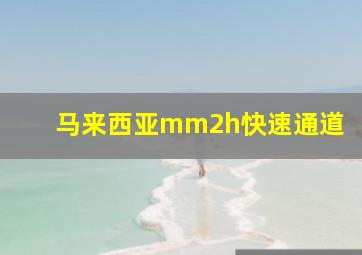 马来西亚mm2h快速通道