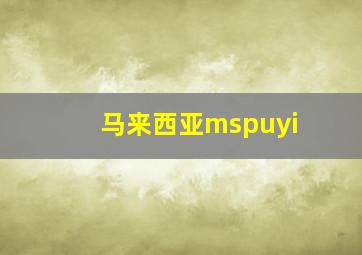 马来西亚mspuyi