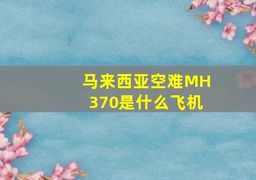 马来西亚空难MH370是什么飞机