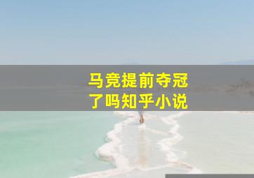 马竞提前夺冠了吗知乎小说