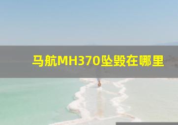 马航MH370坠毁在哪里