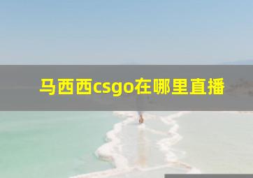 马西西csgo在哪里直播