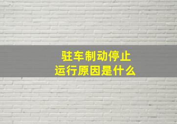 驻车制动停止运行原因是什么