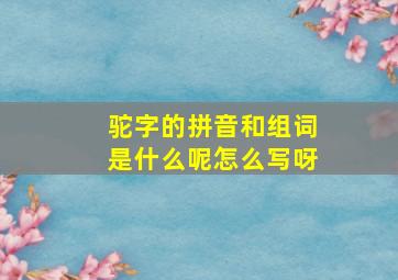 驼字的拼音和组词是什么呢怎么写呀