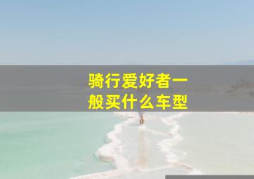 骑行爱好者一般买什么车型