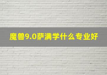 魔兽9.0萨满学什么专业好