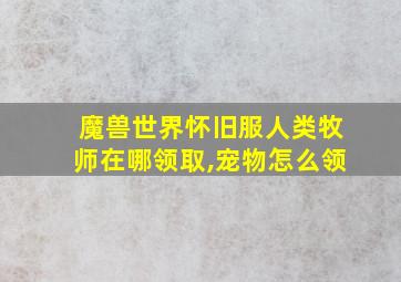 魔兽世界怀旧服人类牧师在哪领取,宠物怎么领