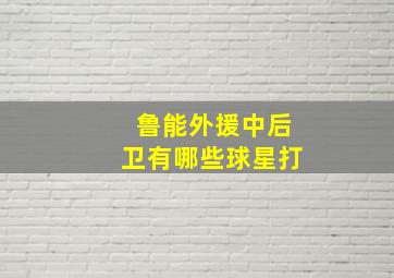 鲁能外援中后卫有哪些球星打