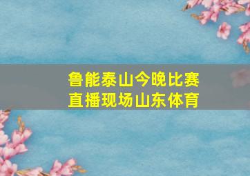 鲁能泰山今晚比赛直播现场山东体育