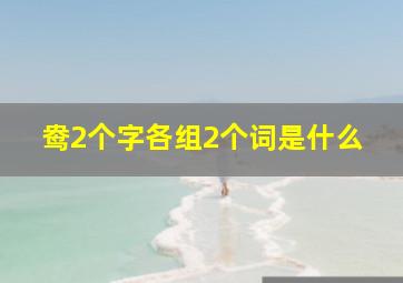 鸯2个字各组2个词是什么