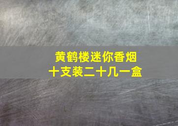 黄鹤楼迷你香烟十支装二十几一盒