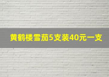 黄鹤楼雪茄5支装40元一支