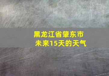 黑龙江省肇东市未来15天的天气