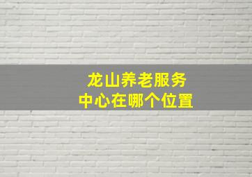 龙山养老服务中心在哪个位置