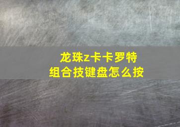 龙珠z卡卡罗特组合技键盘怎么按