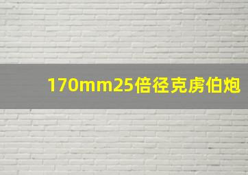 170mm25倍径克虏伯炮