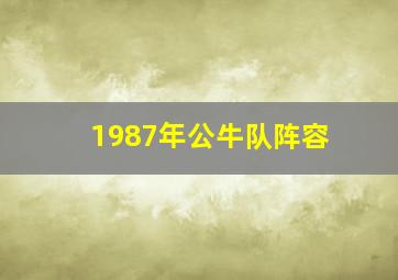 1987年公牛队阵容