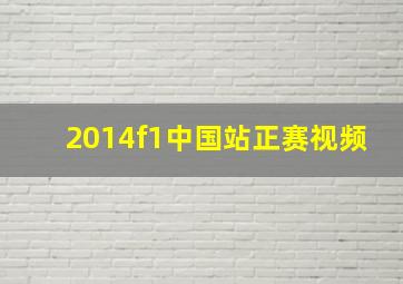 2014f1中国站正赛视频