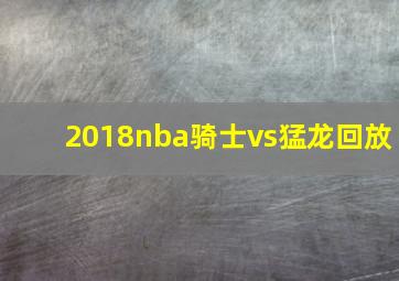 2018nba骑士vs猛龙回放