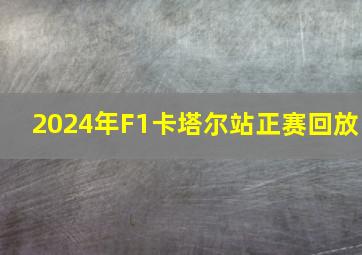 2024年F1卡塔尔站正赛回放