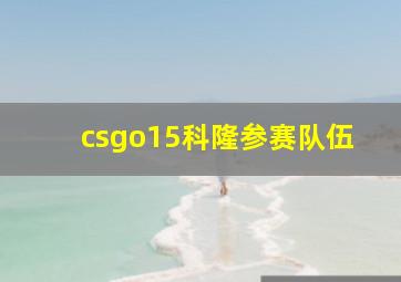 csgo15科隆参赛队伍