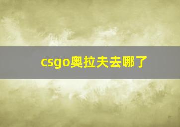 csgo奥拉夫去哪了