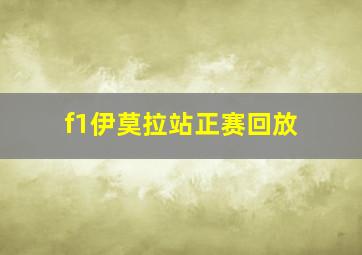 f1伊莫拉站正赛回放