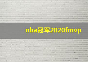 nba冠军2020fmvp