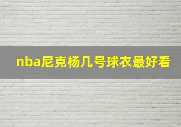 nba尼克杨几号球衣最好看