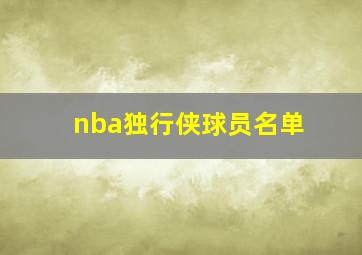 nba独行侠球员名单