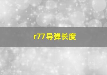 r77导弹长度