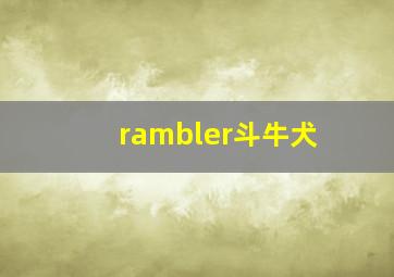 rambler斗牛犬