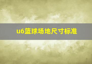 u6篮球场地尺寸标准