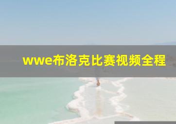 wwe布洛克比赛视频全程