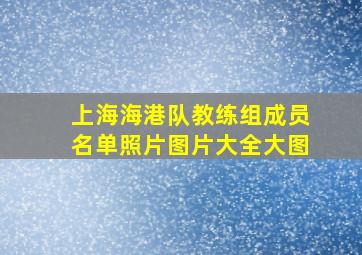 上海海港队教练组成员名单照片图片大全大图